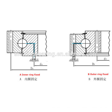 four point contact slewing bearing for heading machine